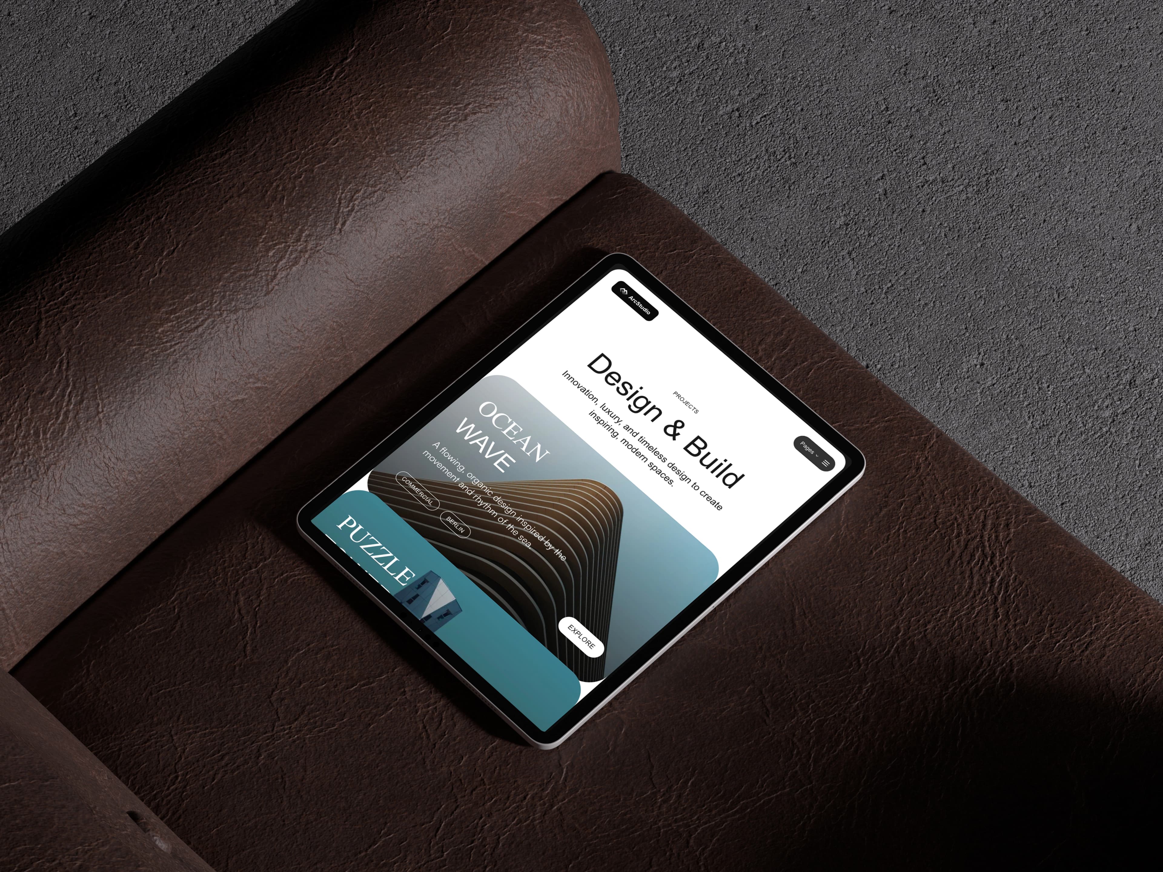 ArcStudio Projekt – Tablet Ansicht